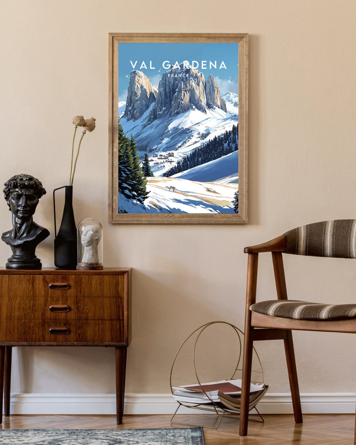 Val Gardena Travel Print France Val Gardena Poster France Poster Travel Wall Art France Print France Europe Val Gardena Wall Art - Image 2