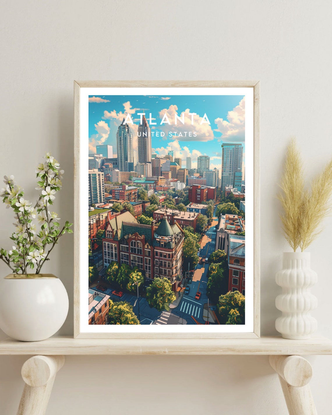Atlanta Travel Print United States Atlanta Poster America Poster Travel Wall Art America Print Poster America Atlanta Usa Georgia - Image 4