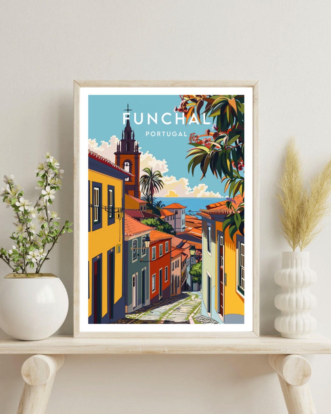 Funchal Travel Print Portugal Funchal Poster Portugal Poster Travel Wall Art Portugal Print Poster Portugal Europe Funchal - Image 4