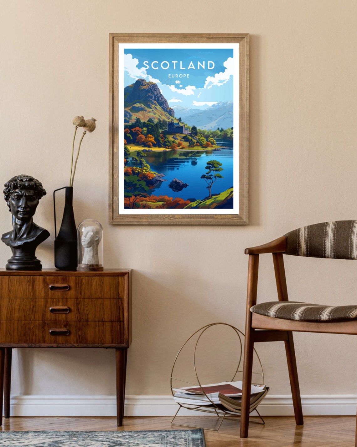 Scotland Travel Poster, Edinburgh Europe Wall Art - Image 2
