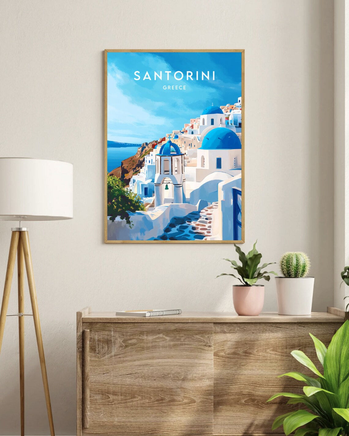 Santorini Travel Print, Greece Europe Poster - Image 3
