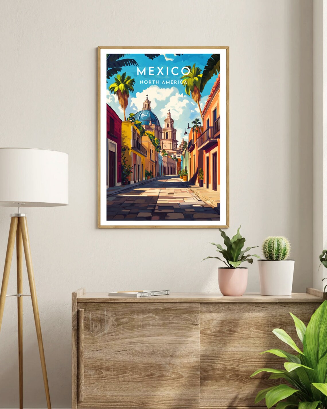 Mexico Travel Poster, Mexico City and Cancun - Image 3