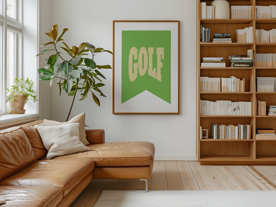 Retro Golf Wall Art Boho Minimalist Prints Modern Art Bohominimalistdecor Retro Art File - Image 4