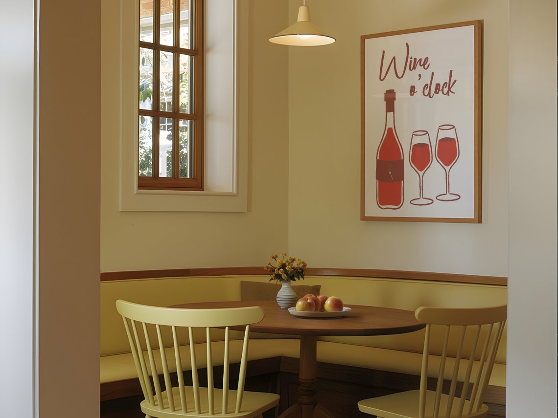 Wine Oclock Boho Minimalist Modern Art - Image 4