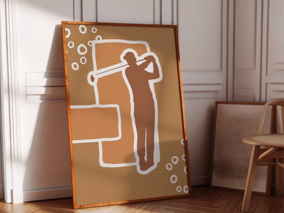 Golf Poster Boho Minimalist Prints Modern Art Bohominimalistdecor Sports Art File