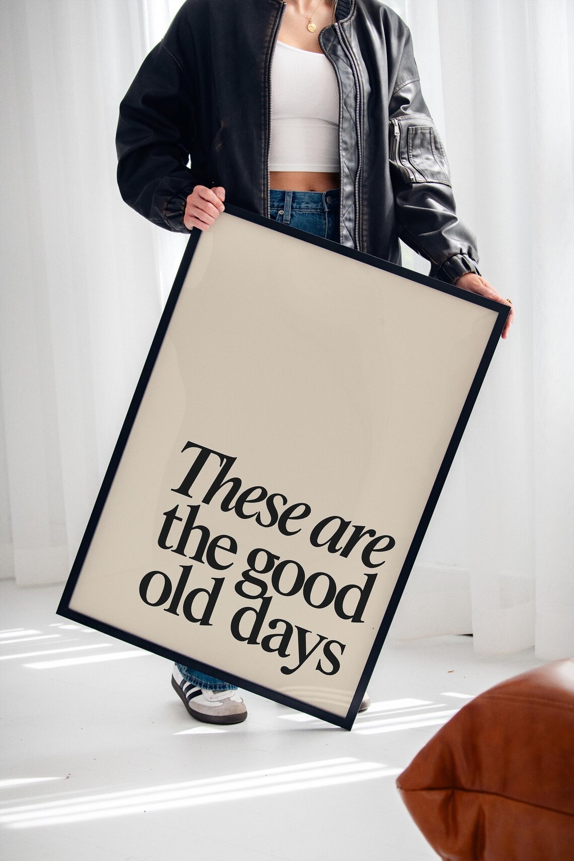 These Are the Good Old Days Serif Typography Minimal Quote Poster - Image 2