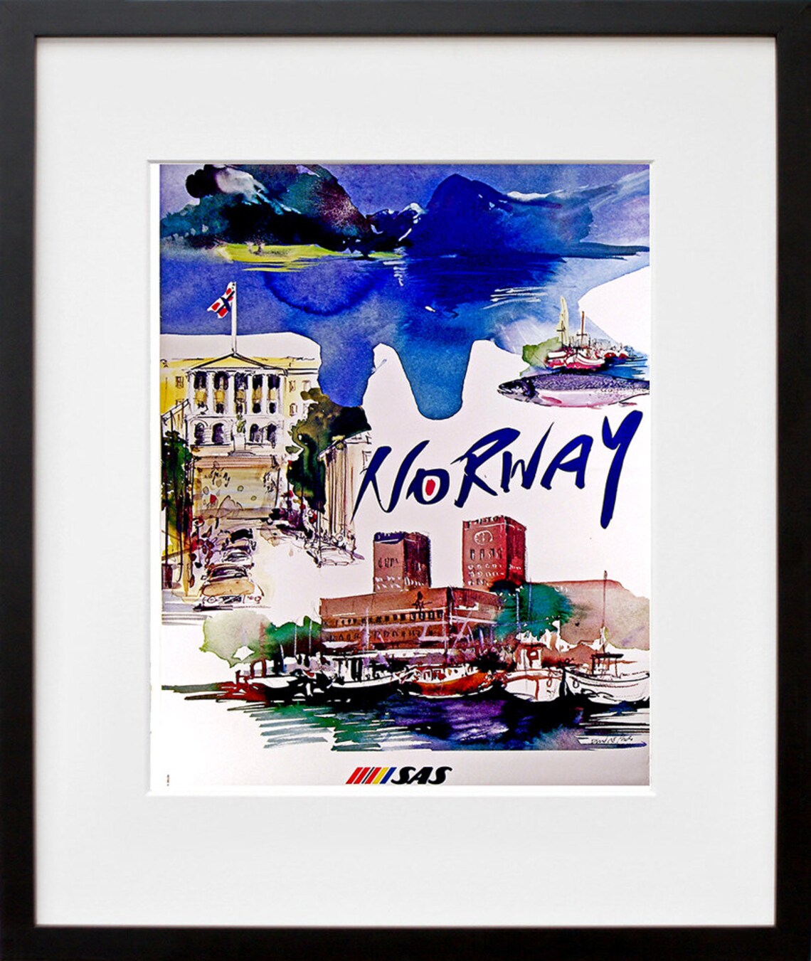 Norway Travel Poster, Norwegian Art Home Decor - Image 2