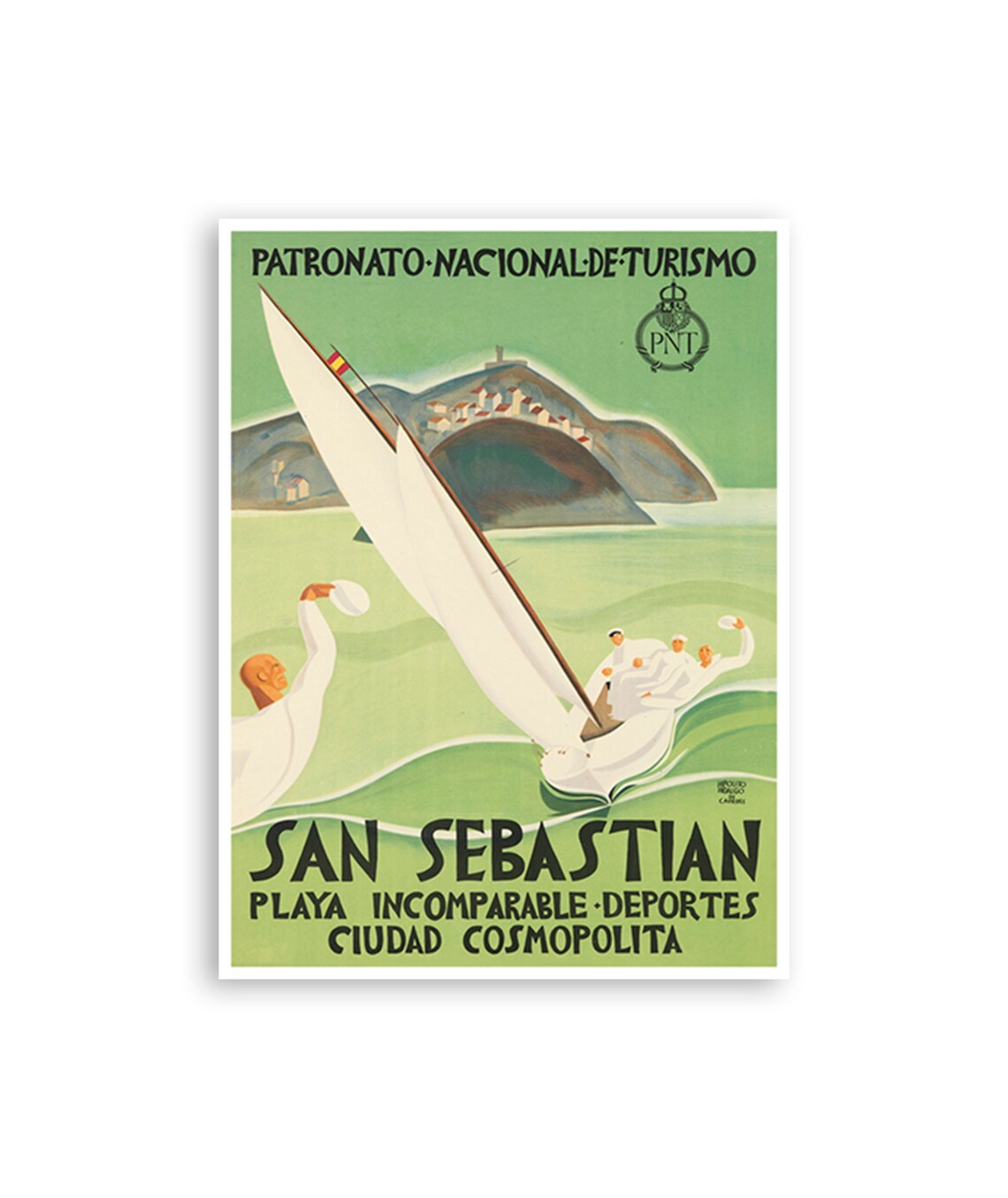 San Sebastian Vintage Spain Travel Poster