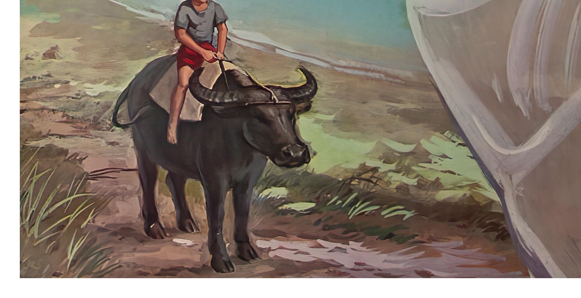 Philippines Pearl of the Orient Filipina Vintage Travel Poster - Image 2