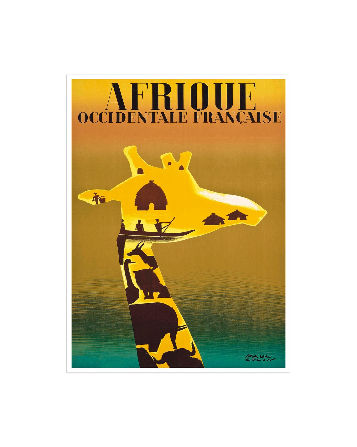 Africa Vintage Travel Poster, Home Wall Decor