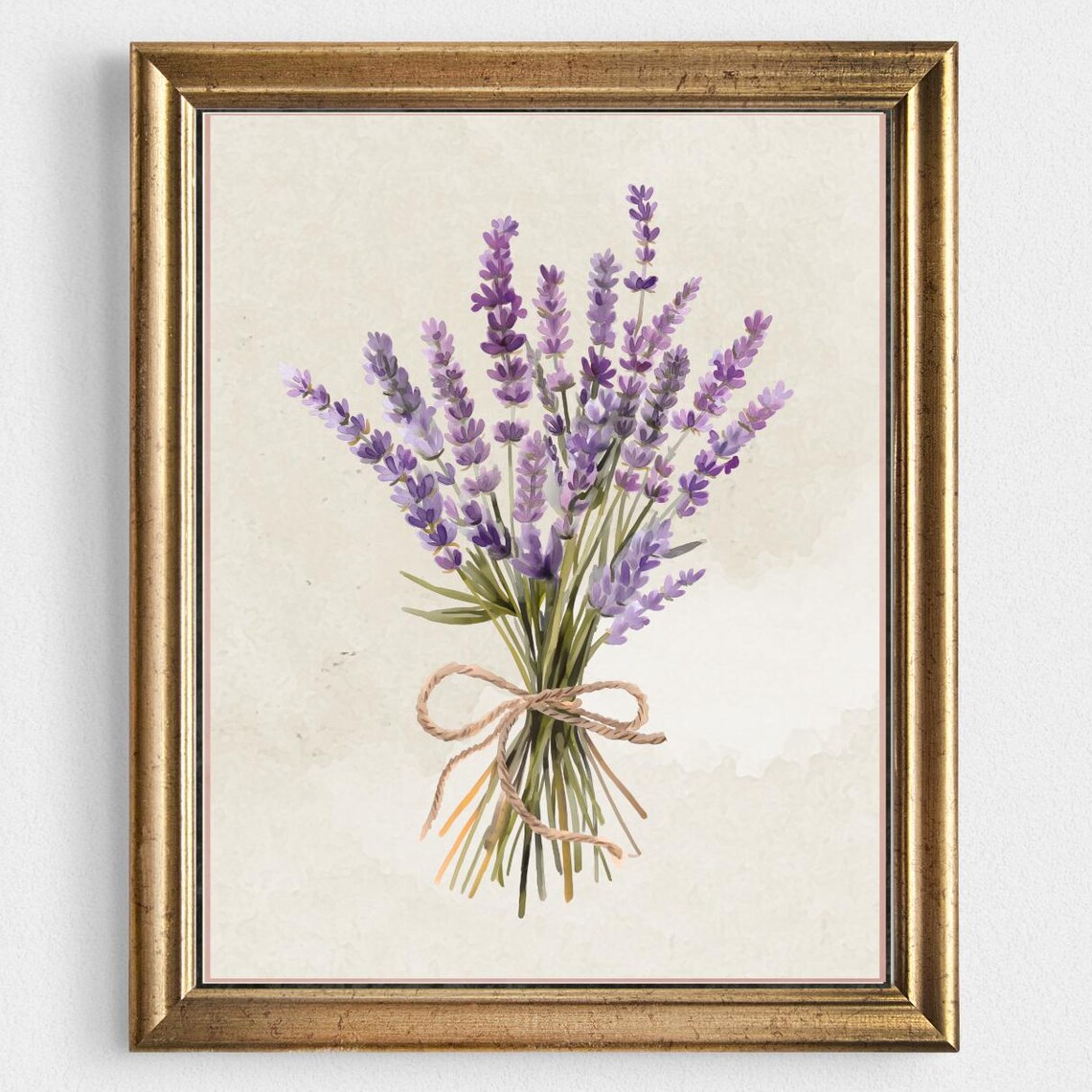 Lavender Bouquet Watercolor French Country Floral Botanical Poster