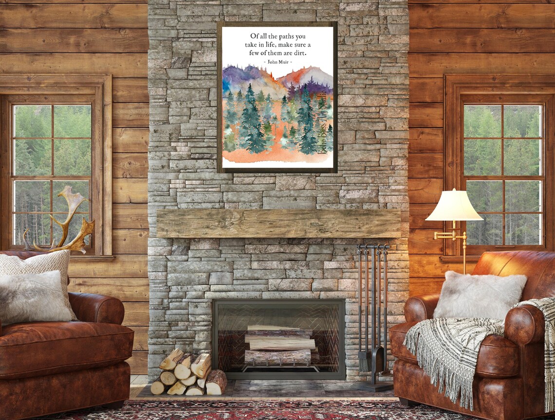 John Muir Quote Art Print, Nature Quote Wall Art - Image 2