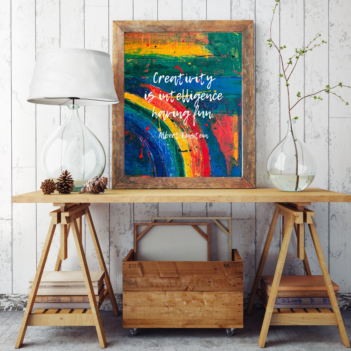 Albert Einstein Quote Art Print, Creativity - Image 2