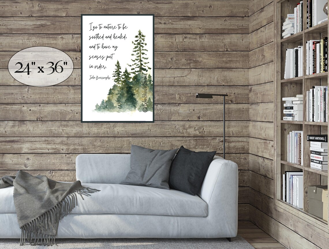 John Burroughs Nature Quote, Environmental Wall Art - Image 2