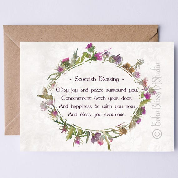 Scottish Blessing, May Joy and Peace Art Print