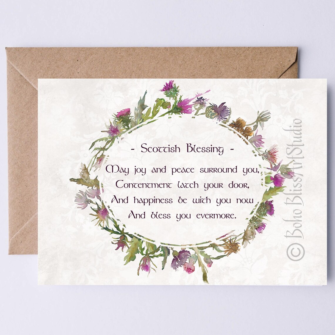 Scottish Blessing, May Joy and Peace Art Print