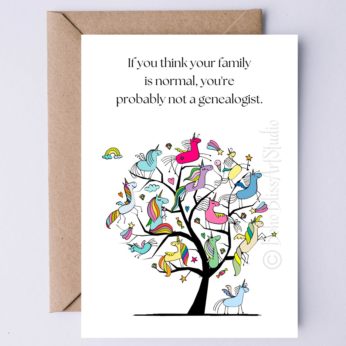 Genealogy Family Tree Funny Art Print, Birthday Gift