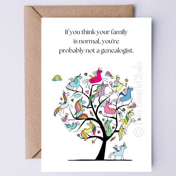 Genealogy Family Tree Funny Art Print, Birthday Gift