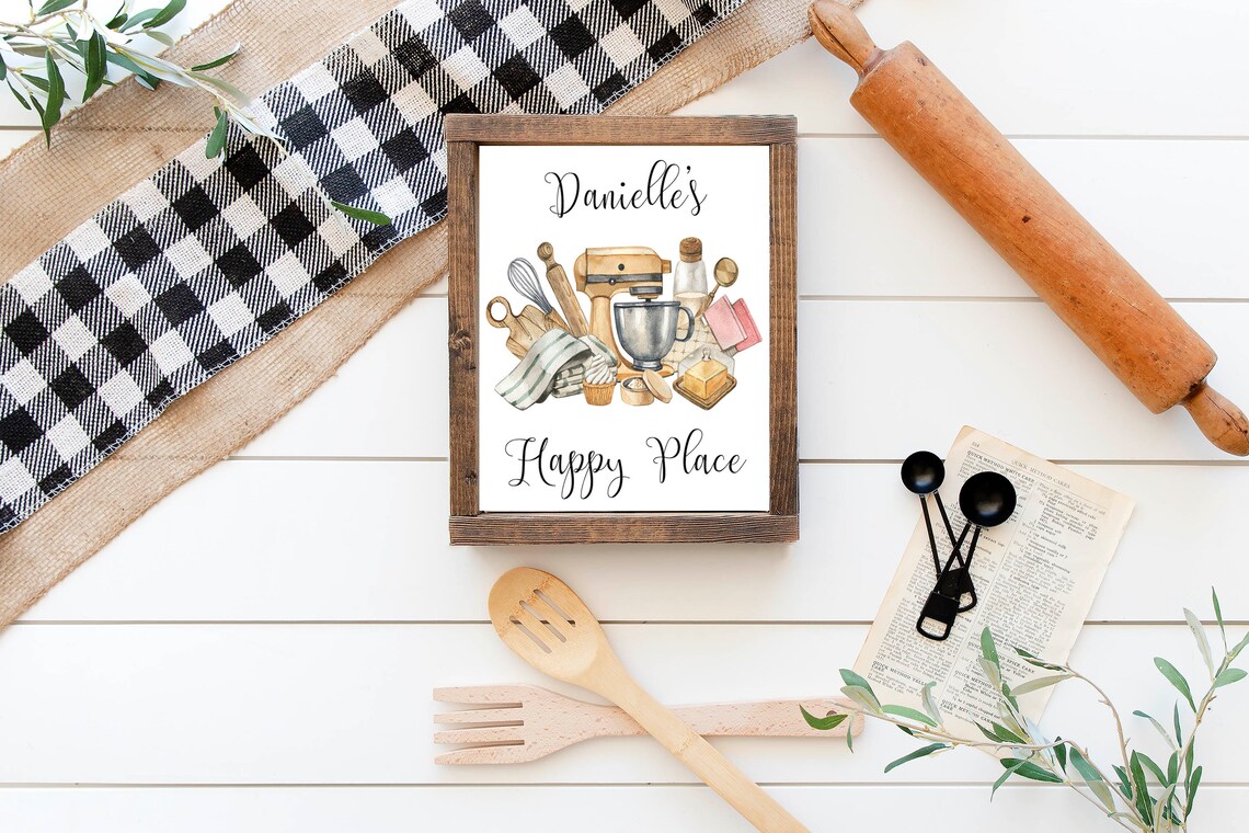 Personalized Baking Room Sign Art Print, Kitchen Decor - Image 2