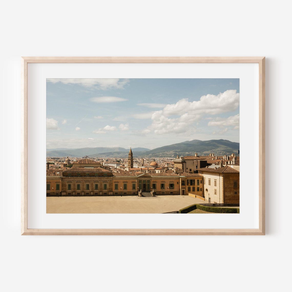 Pitti Palace Panorama with the Tuscan Hills Beyond Florence Poster