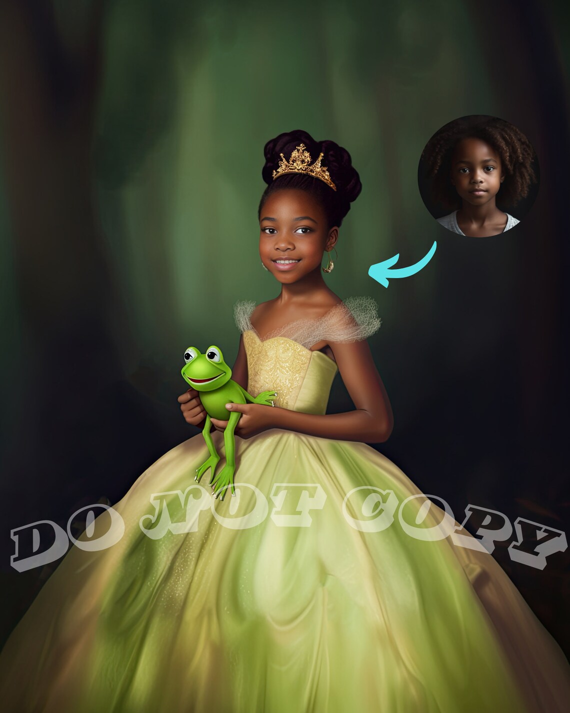 Custom Princess Personalized Portrait Art Print