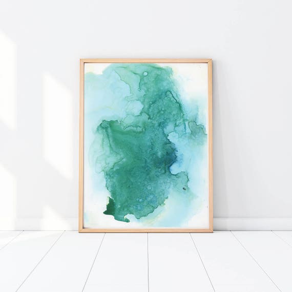Turquoise Art Abstract Wall Print Abstract Art Abstract Watercolor Neutral Art Prints Art Prints Modern Abstract Art