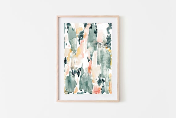Watercolor Art Pastel Abstract Watercolor Abstract Print Instant Art Neutral Art Watercolor Bedroom Wall Art