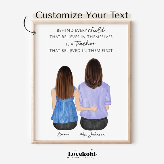 Personalized Teacher Appreciation Gift End Of Term Gift Teacher Thank You Card Custom Graduation Gift 2025 Best Teacher Ever