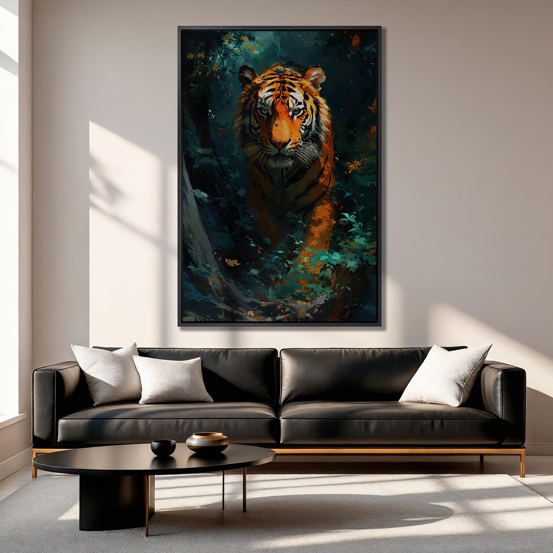 Tiger Hunting Scene Art Print, Wildlife Poster - Image 4