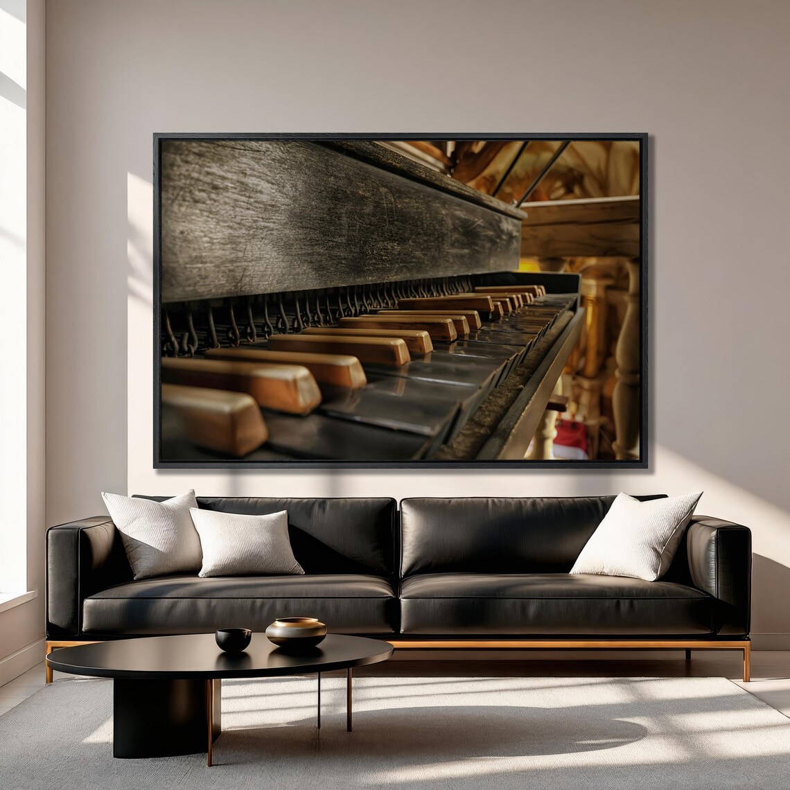 Antique Grand Piano Keys, Vintage Music Art Print - Image 4