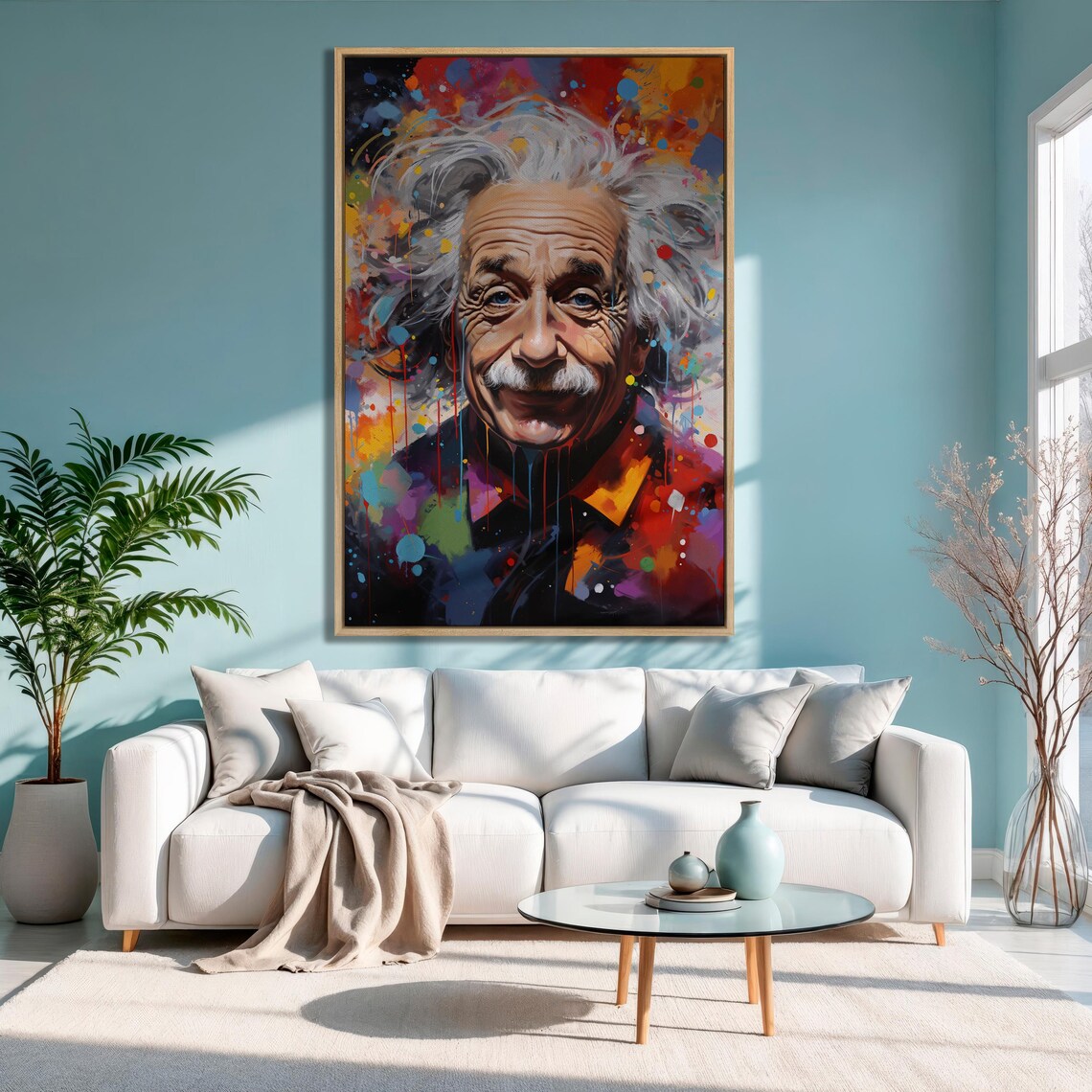 Albert Einstein Pop Art Portrait, Office Art Print - Image 4