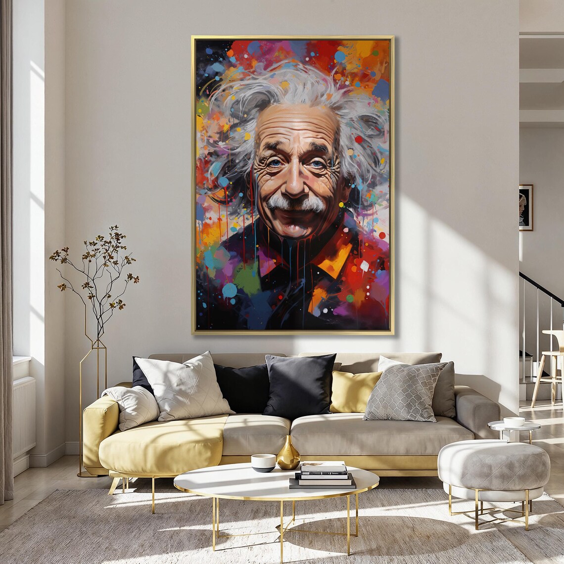Albert Einstein Pop Art Portrait, Office Art Print - Image 3