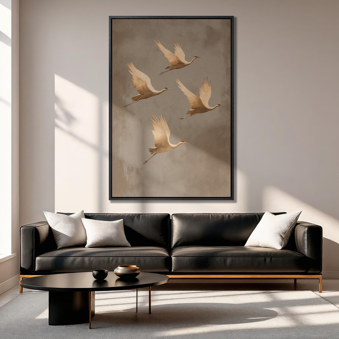 Japanese Crane Painting, Minimalist Bird Poster - Image 3