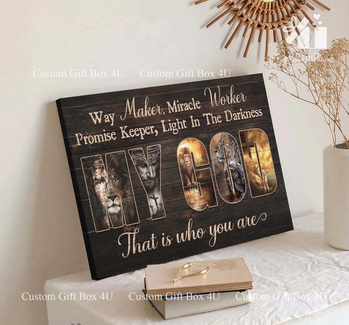 Way Maker Miracle Worker My God Christian Lion of Judah Poster - Image 5