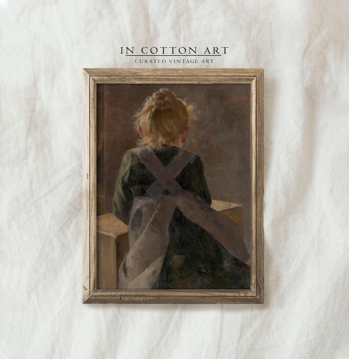 Moody Little Girl Portrait, Vintage Farmhouse Art Print - Image 4