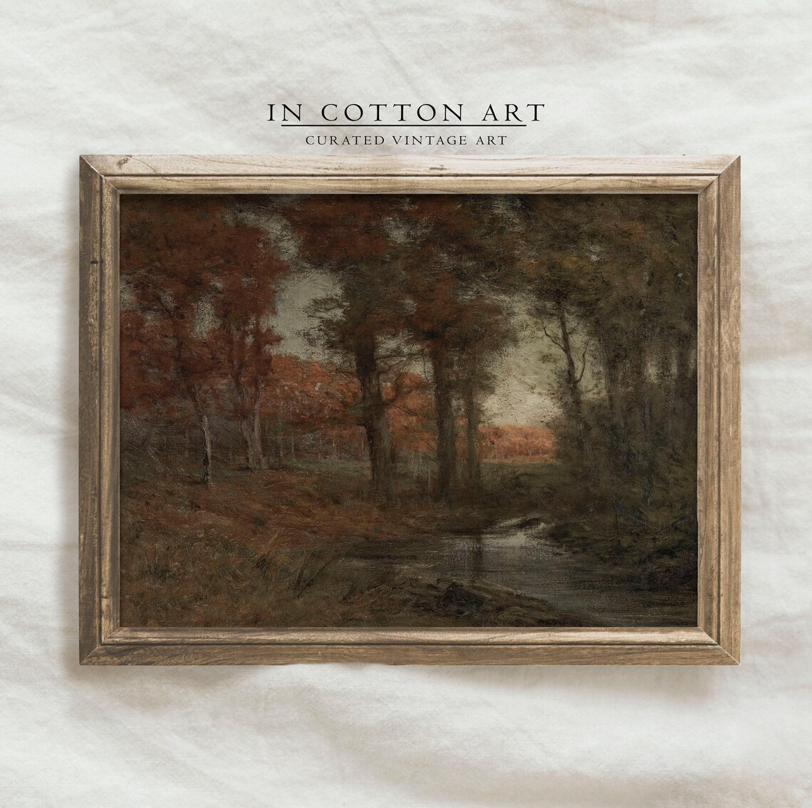 Vintage Country Landscape Art Print, Rustic Autumn Mood - Image 4