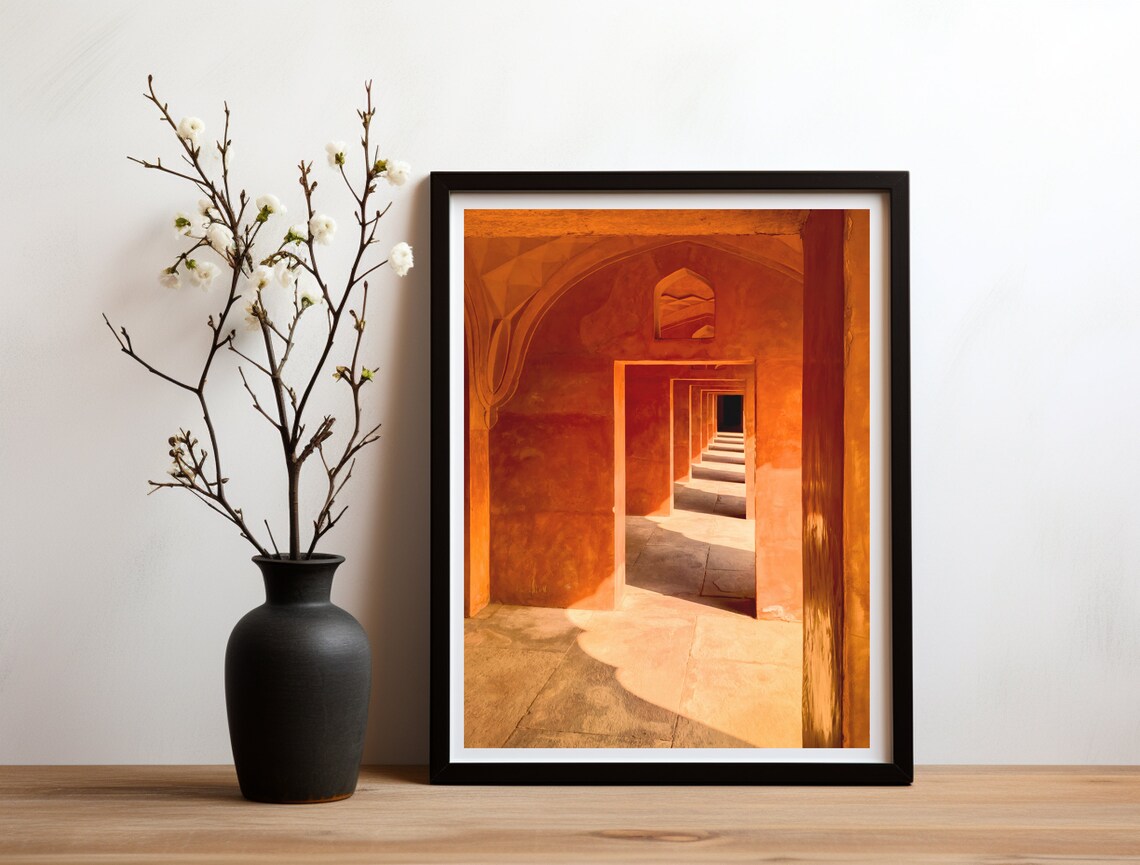 Taj Mahal Sunset Photography, India Travel Poster - Image 2