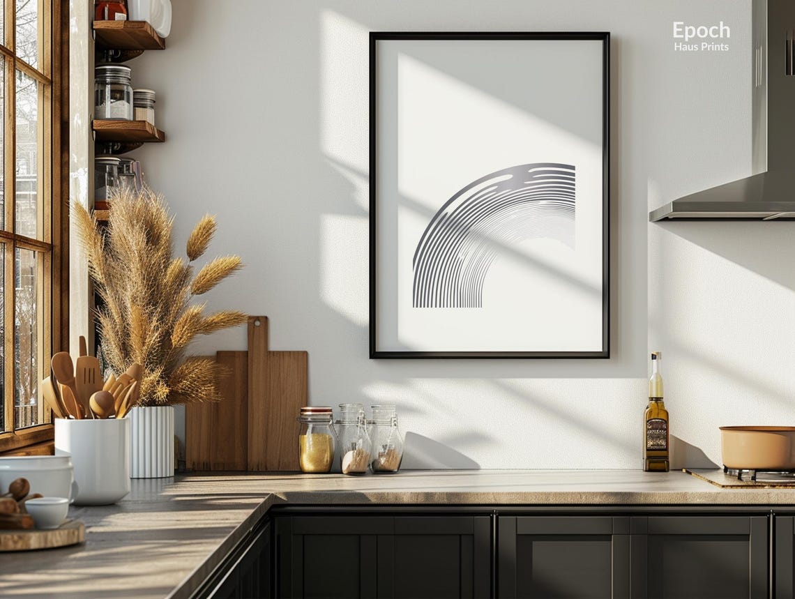 Geometric Line Drawing Minimalistic Print Minimalist Art For Homes Mid Century Minimalism Neutral Home Instant Print - Image 2