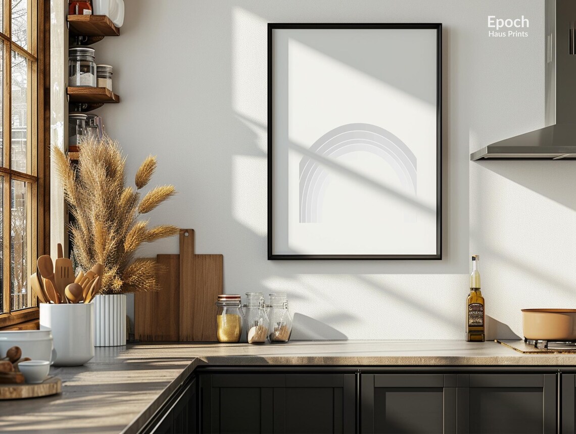 Geometric Line Drawing, Mid-Century Minimalist Art Print - Image 3