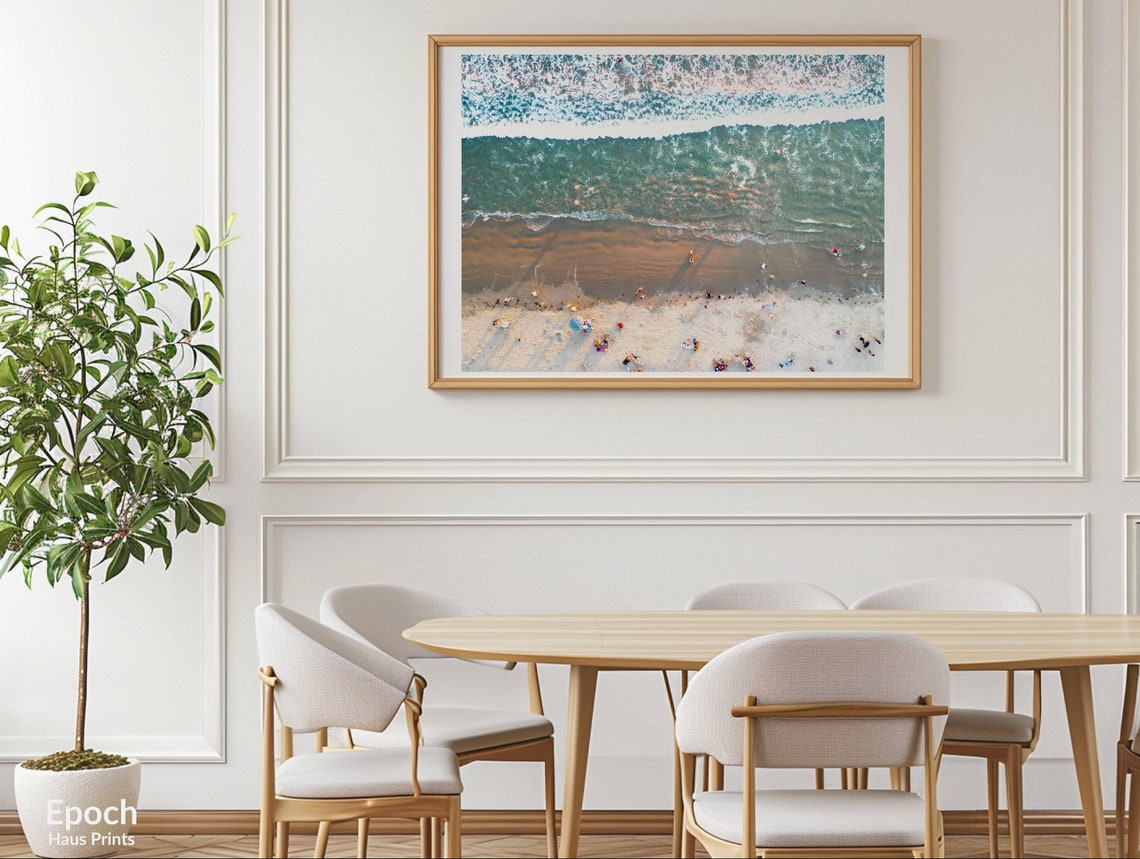 Santa Monica Beach Waves Travel Poster, Summer Homes - Image 2