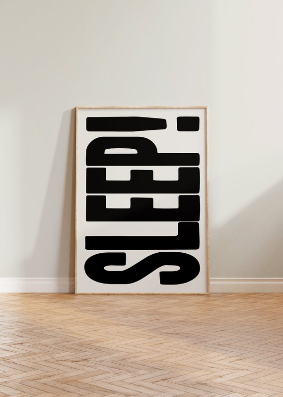 Bedroom Bold Typography Sleep Poster Print