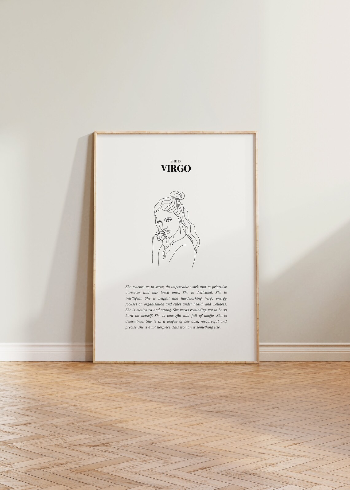 She Is Virgo, Astrology Star Sign Poster