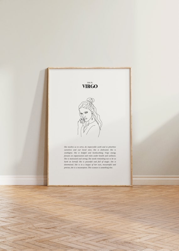 She Is Virgo, Astrology Star Sign Poster