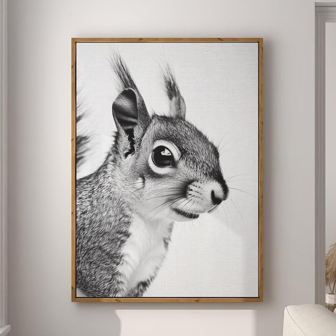 Squirrel Fashion Magazine Inspired Poster, Animal Portrait