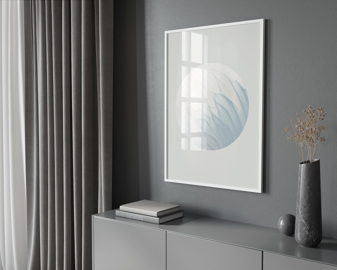 Blue Print Art Wall Art Print Circle Wall Art Blue Blue Art Print Prints Scandinavian Blue Wall Art - Image 4