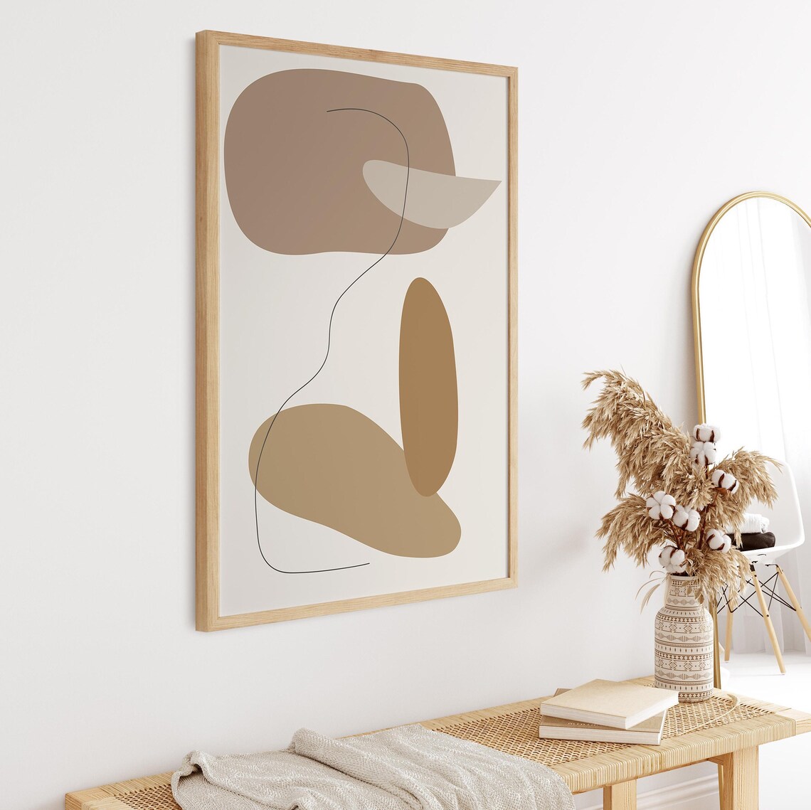 Abstract Boho Wall Art, Minimalist Art Print - Image 3