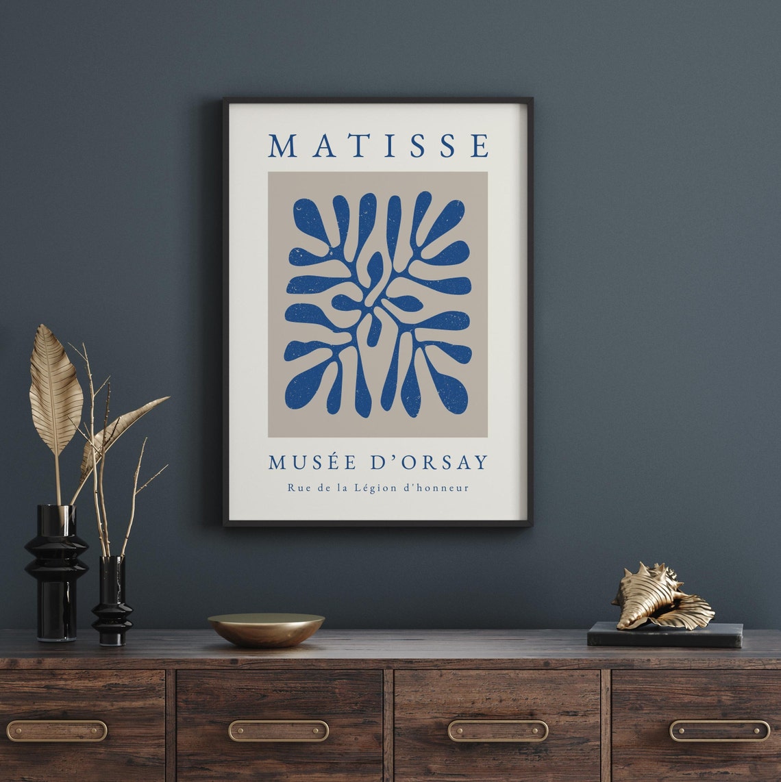 Henri Matisse Boho Blue Art Print, Wall Art - Image 4