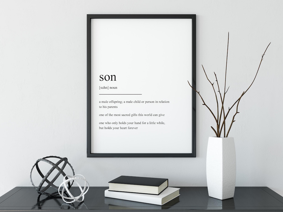 Son Definition Quote Art Print, Funny Gift for Son - Image 3