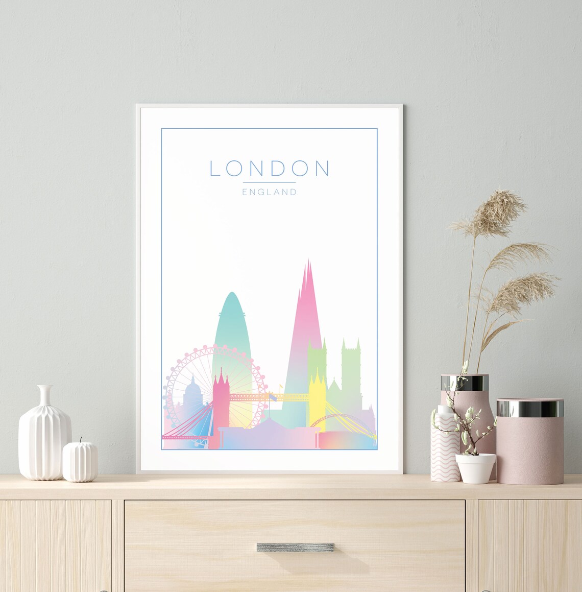 London Travel Poster, Europe City Wall Art Print - Image 2