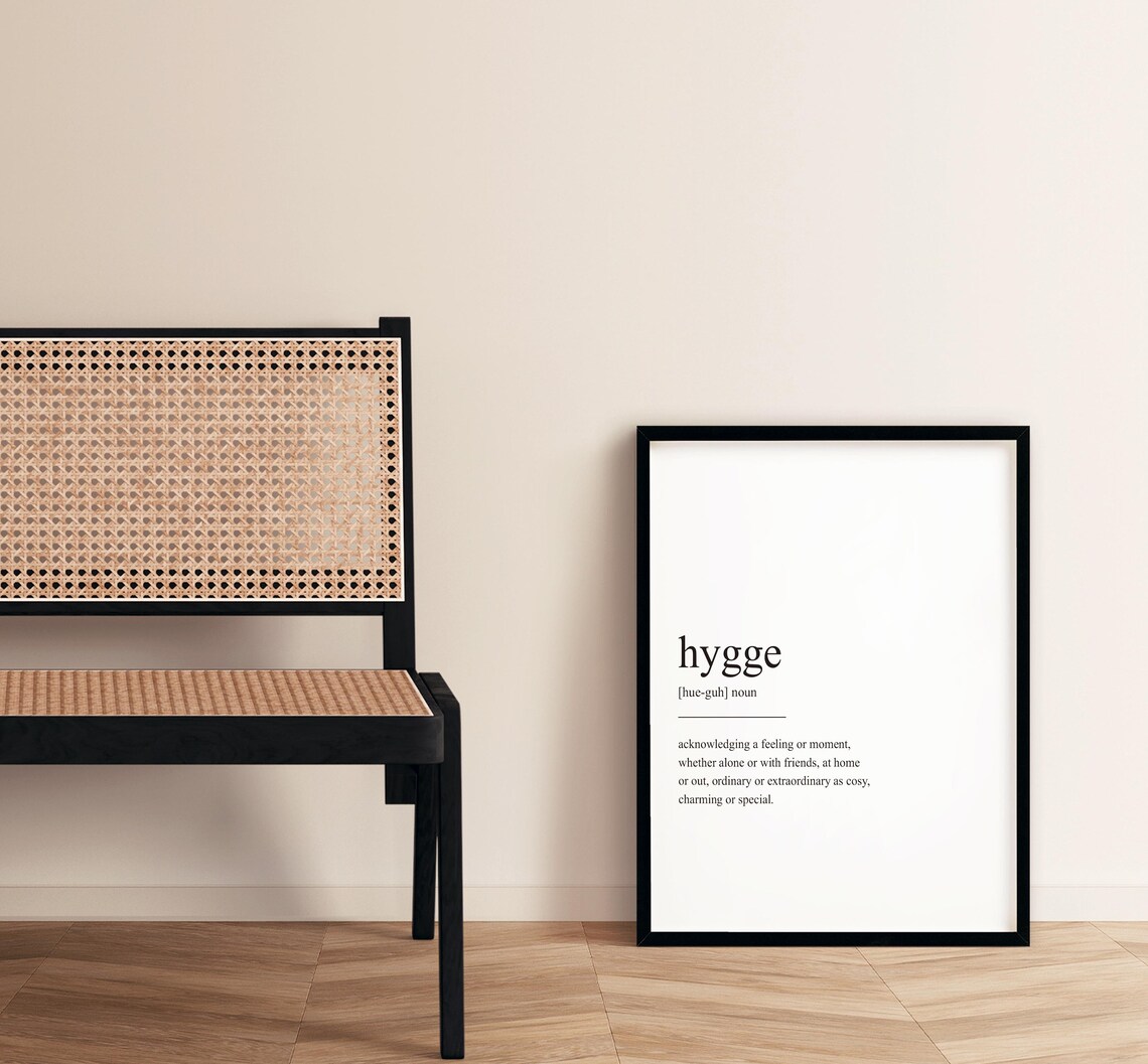 Hygge Definition Scandinavian Quote Art Print - Image 3
